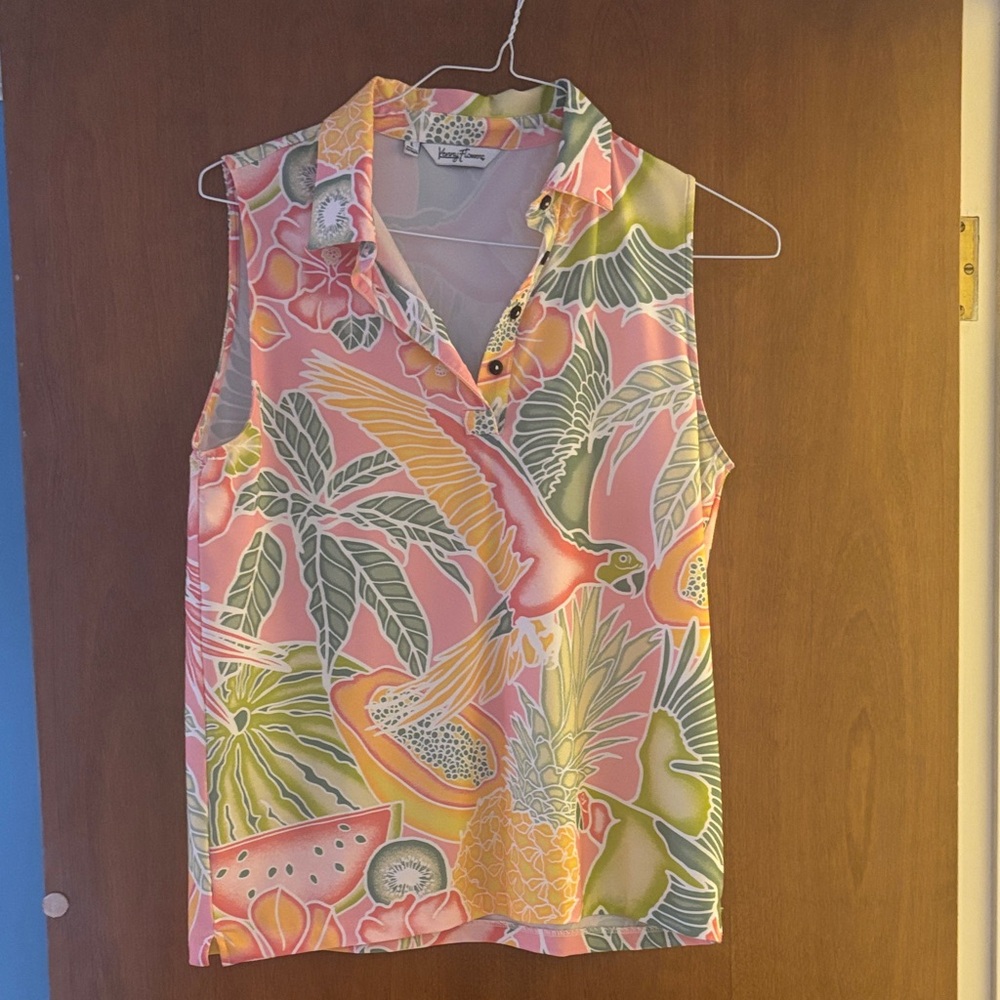 Kenny Flowers Vibrant Tropical Blouse